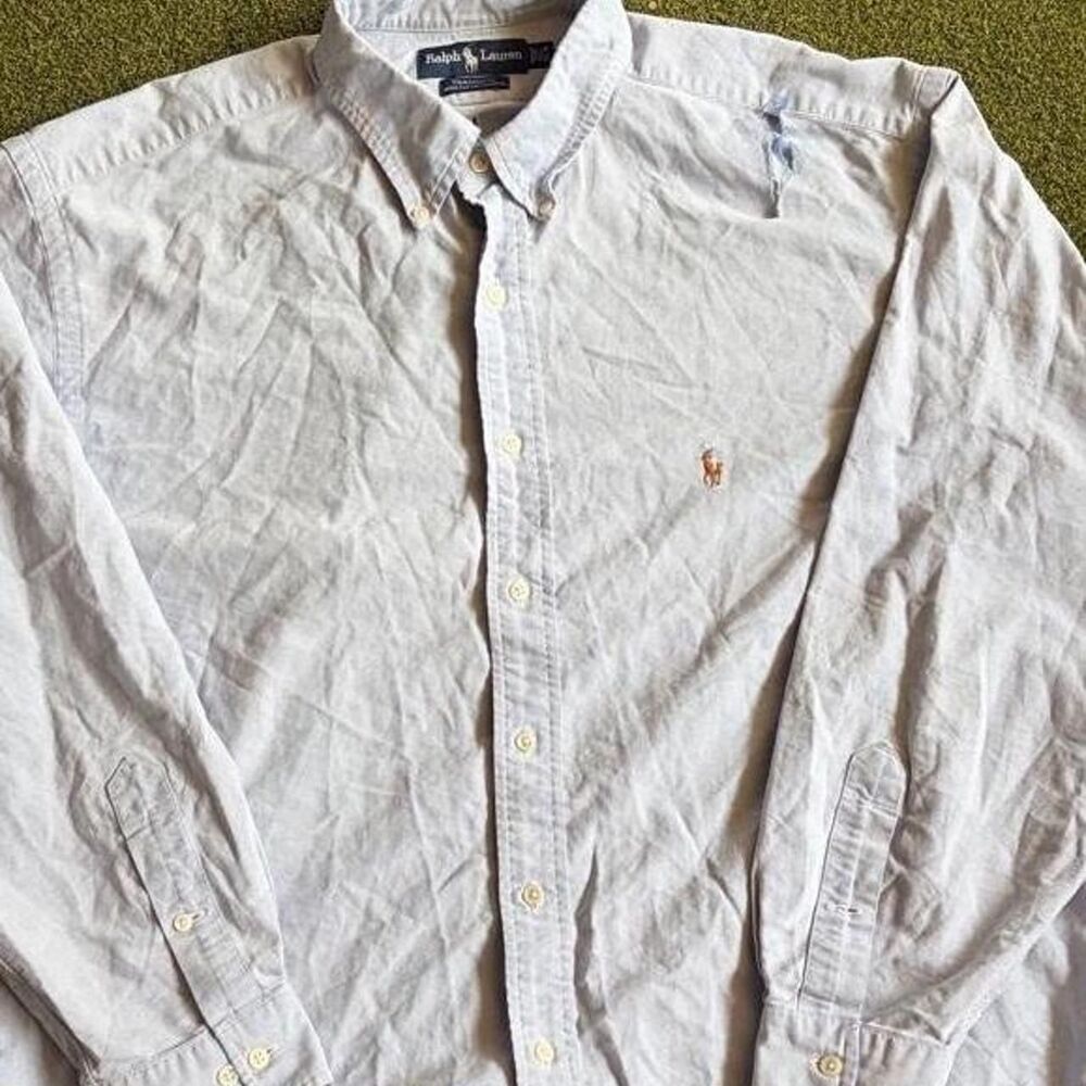 Ralph-lauren Men's Blue and White Shirt